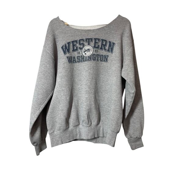 WWU Vikings Western Washington University Womens Sweatshirt Size Est XL Gray - Picture 1 of 2